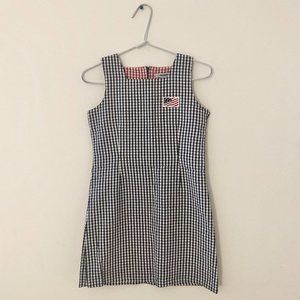 Girls Christie Brooks Gingham Summer Dress Plaid Black White Medium